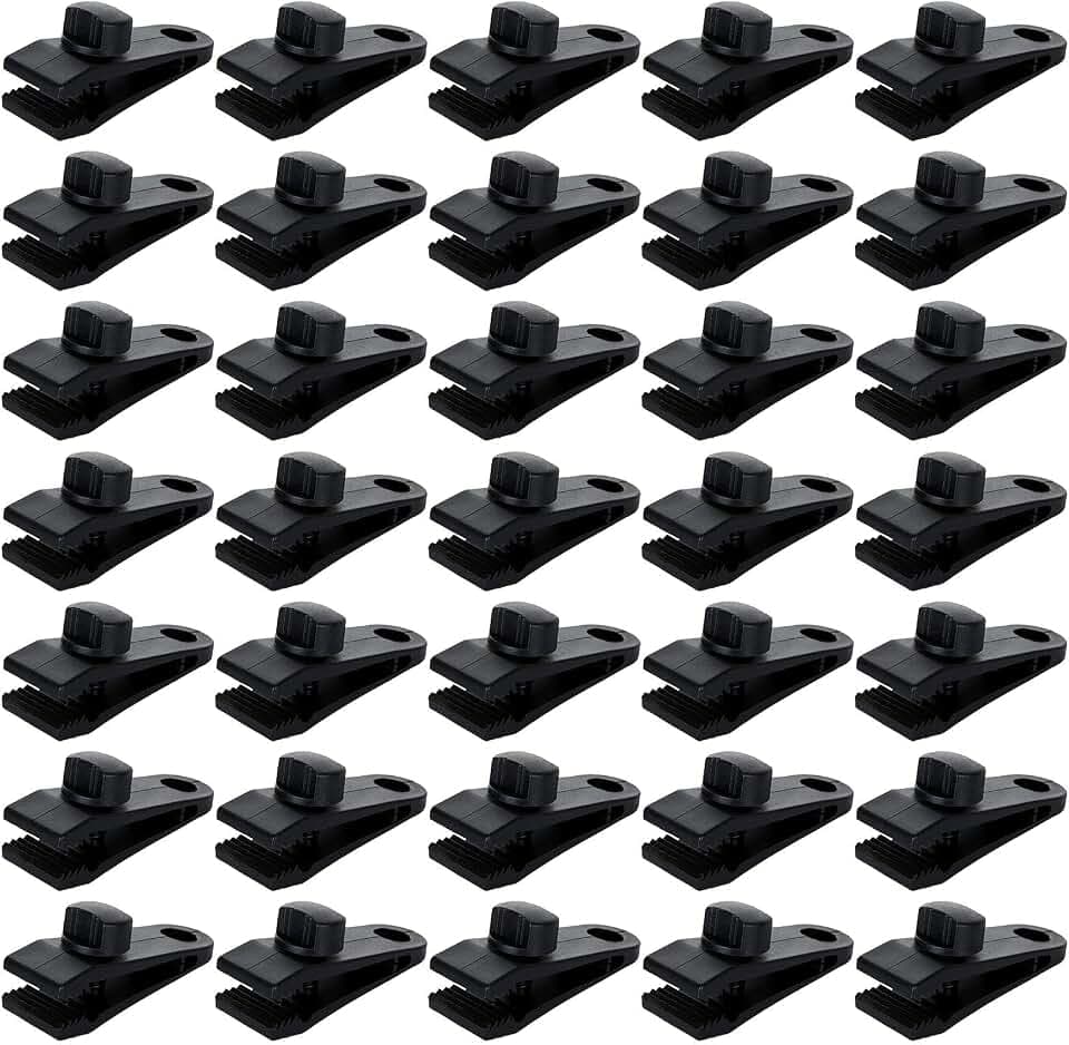 SENENQU 30 Stück Tarp Clip Zelte Clip Zeltplanen Set Planenclips für Zelte, Planen, Banner, Bootfahren, Gartenarbeit, Vordächer