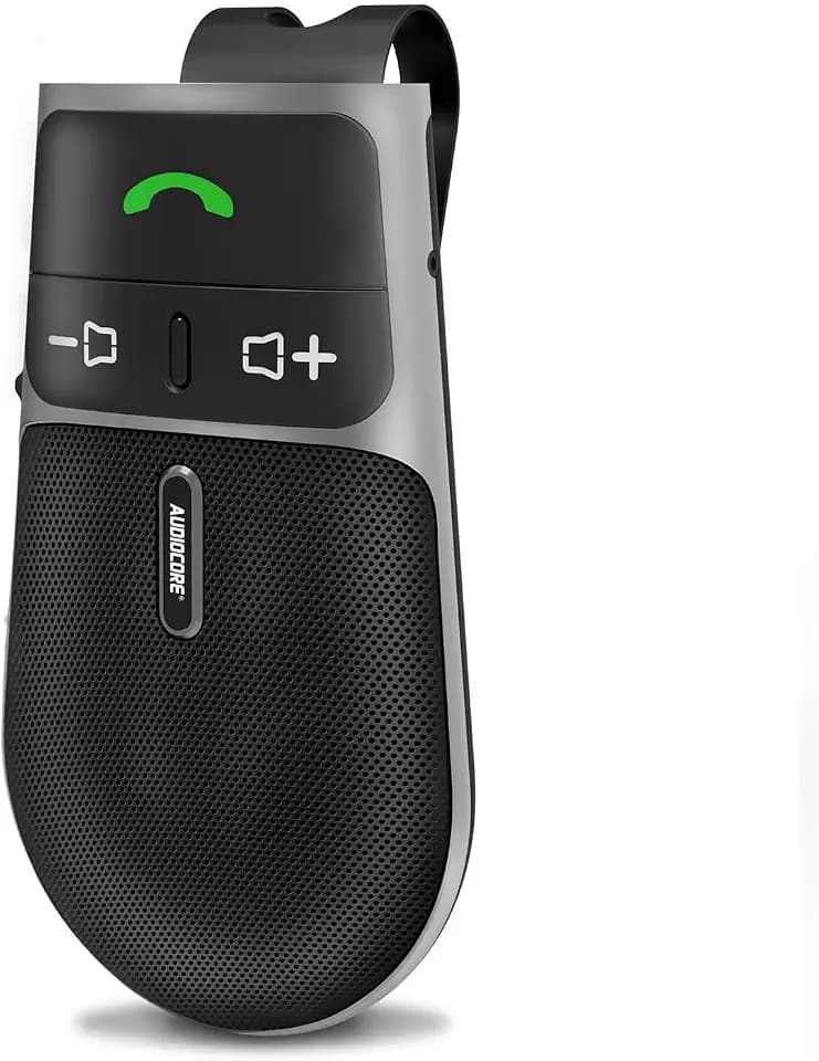 Audiocore AC480 Bluetooth-Freisprecheinrichtung für das Auto, Bluetooth 5.0, A2DP, DSP, Rauschunterdrückung, Kopplung von 2 Geräten, Vibrationssensor, Gesprächszeit bis zu 20 Stunden, schwarz