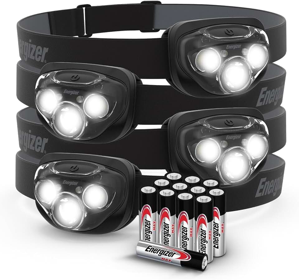 Energizer LED Headlamp PRO (4-Pack), IPX4 Water Resistant Head Light