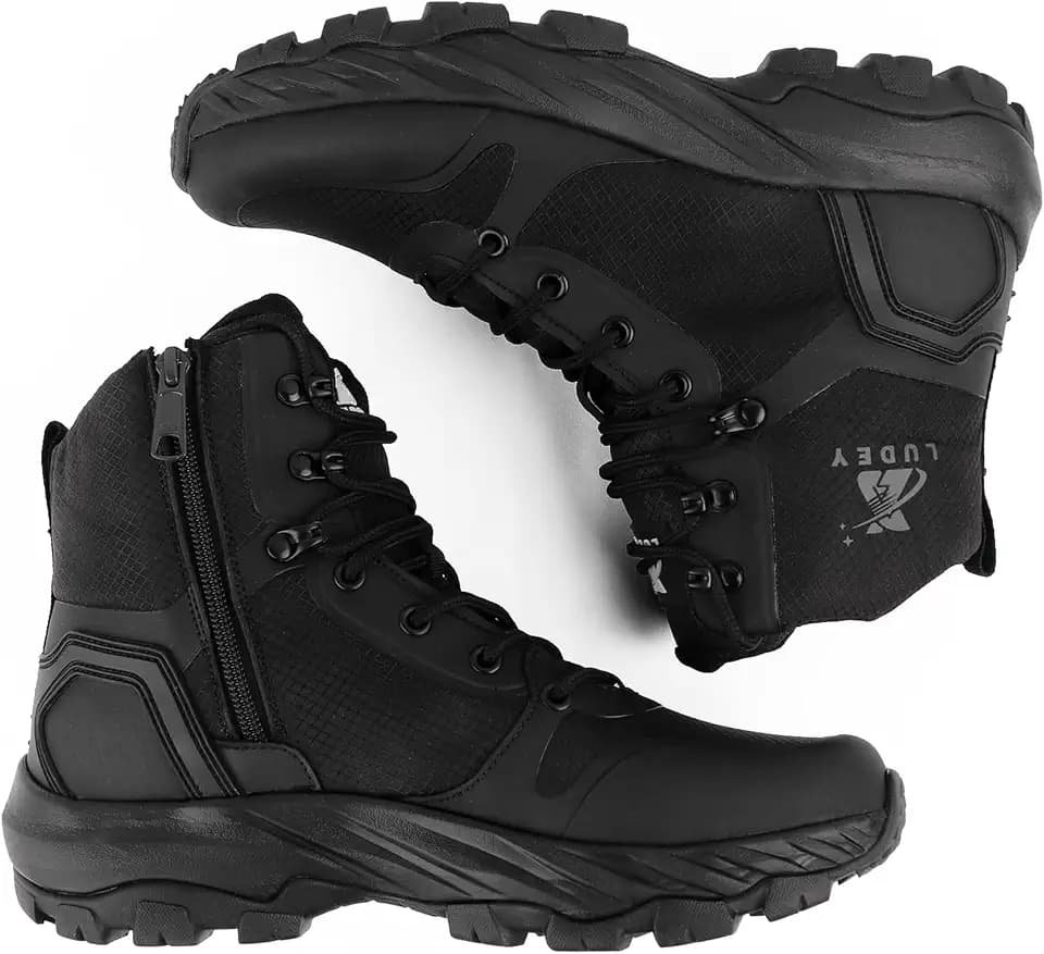 Lightweight Tactical Military Boots for Men with YKK Side Zipper