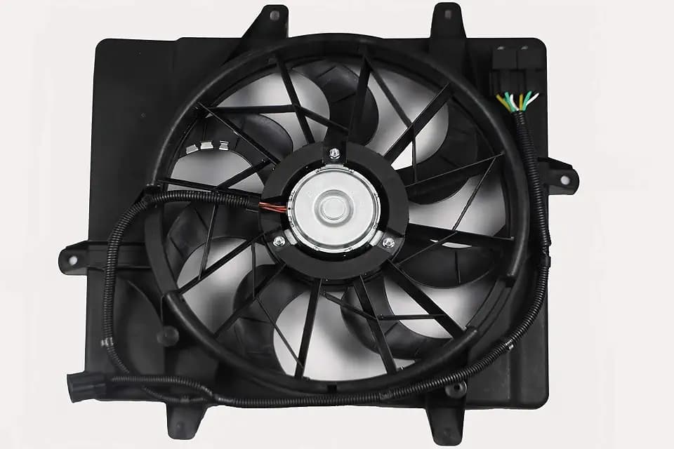 BOXI 620-052 Radiator Cooling Fan Assembly Fit for 2006 2007 2008 2009 2010 Chrysler PT Cruiser with 4-Pin Connector excluding Turbo Models 5179470AA