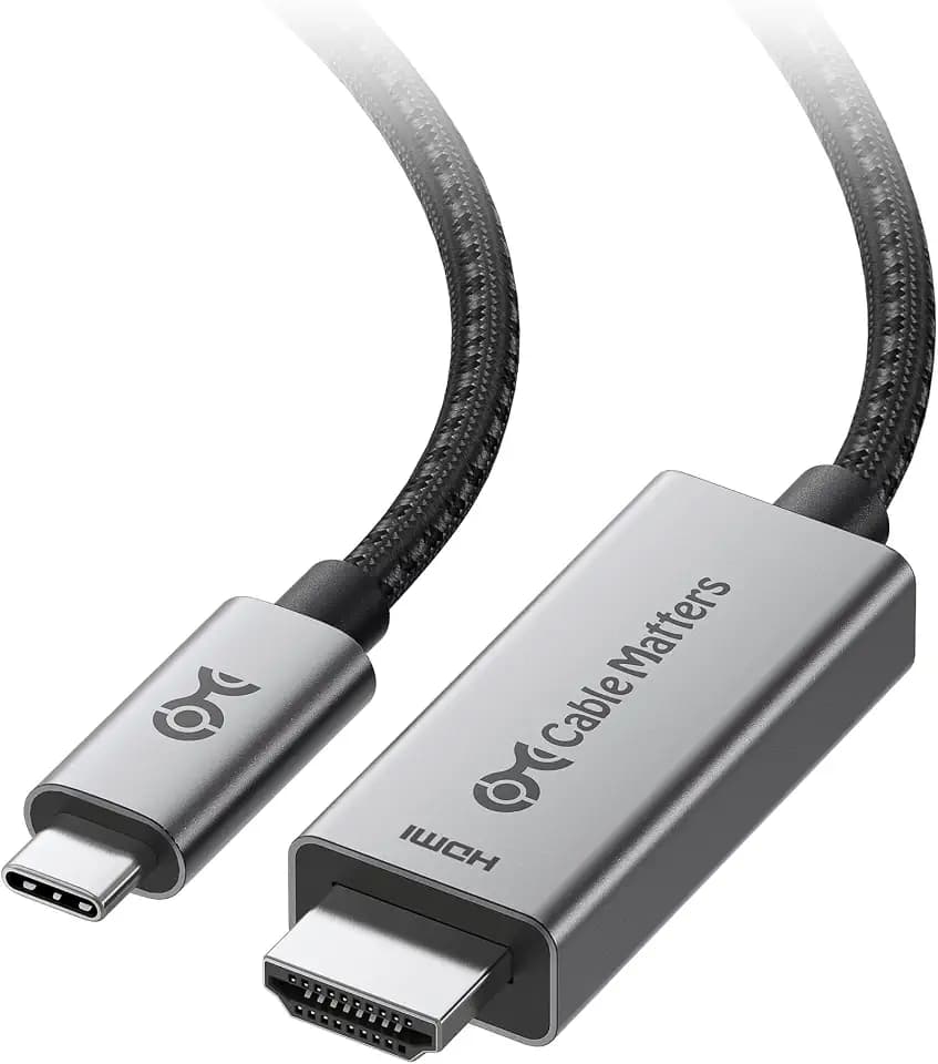 Cable Matters 48Gbps Unidirectional USB C to HDMI 2.1 Cable, 6ft