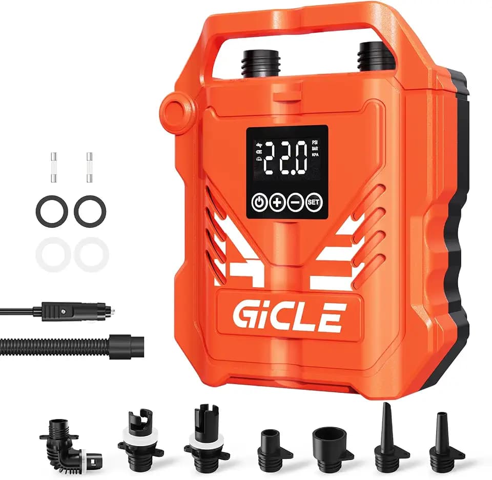GICLE Paddle Board Pump Electric Portable, SUP Pump for Inflatebles