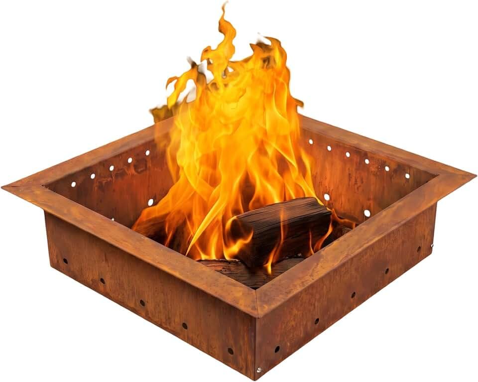 Iron Forge Tools Smokeless Outdoor Fire Pit Ring Insert 36 Inch Square