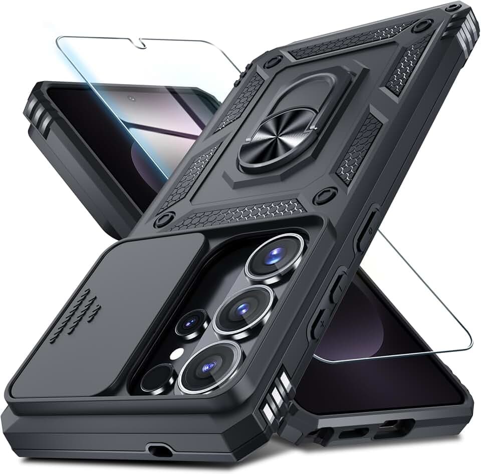 for Samsung Galaxy S26 Ultra Case Built in Slide Camera Cover,Black