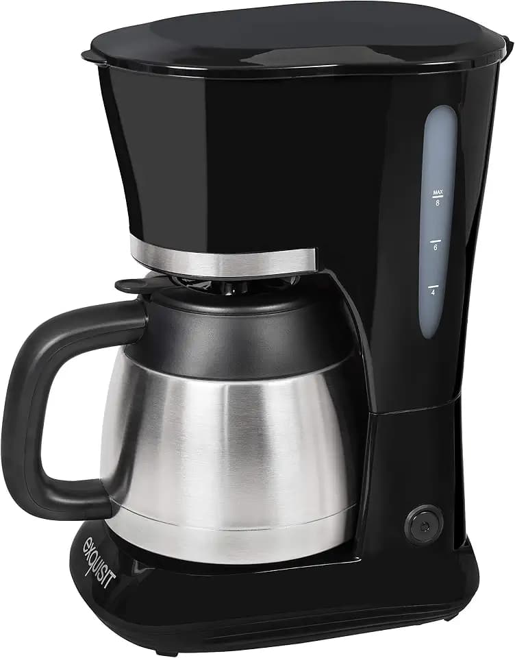 Exquisit KA 6501 sw Kaffeeautomat - 800W Filterkaffeemaschine Edelstahl