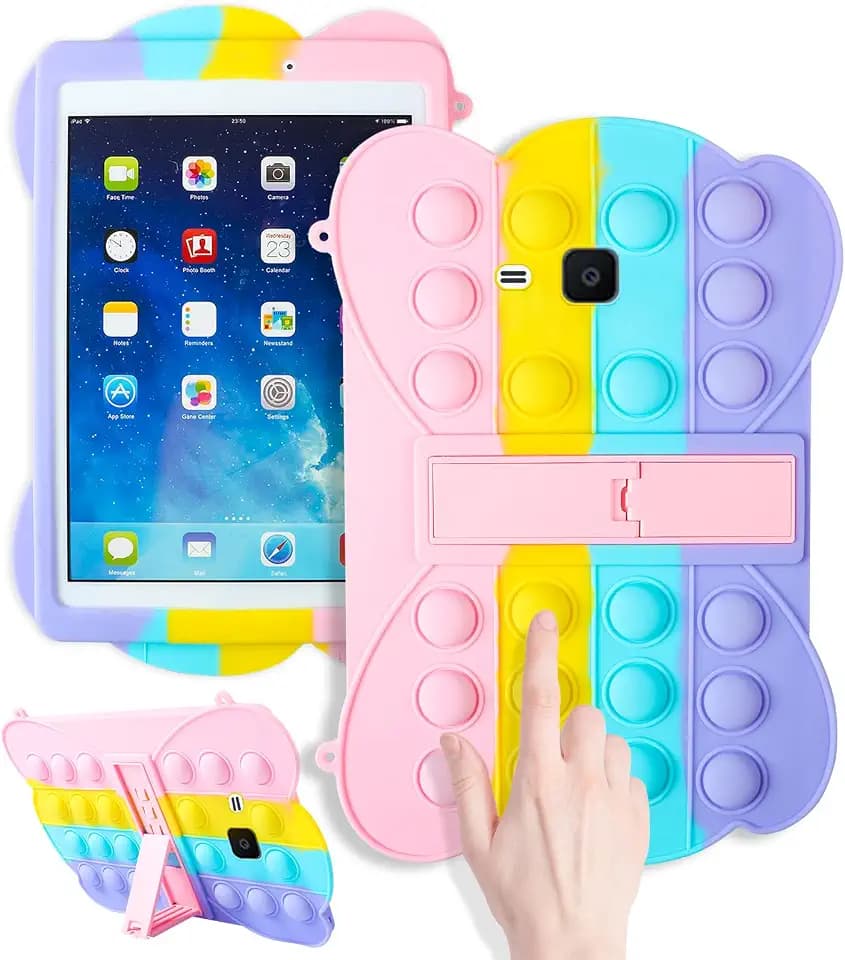 Besoar Cute Silicone Case for Samsung Galaxy Tab A7 for Women - Cute Cartoon Kawaii for Girls Kids Teens Boys Girly with Kickstand for Samsung Galaxy Tab A7, Bow