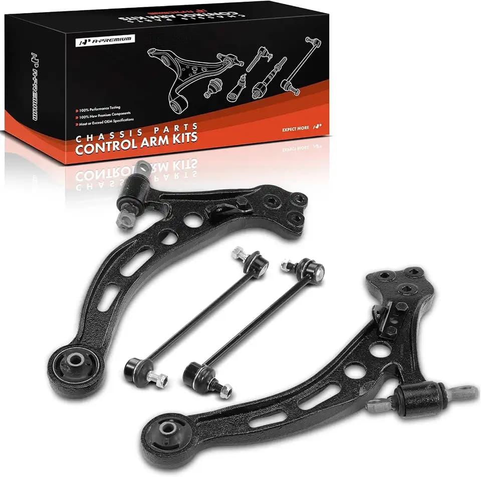 A-Premium Set of 4, Front Lower Control Arm, Sway Bar Link