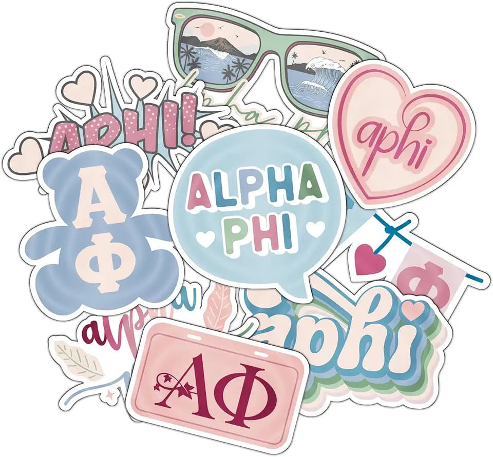 Alpha Phi Sorority Paraphernalia - PVC Decal Stickers