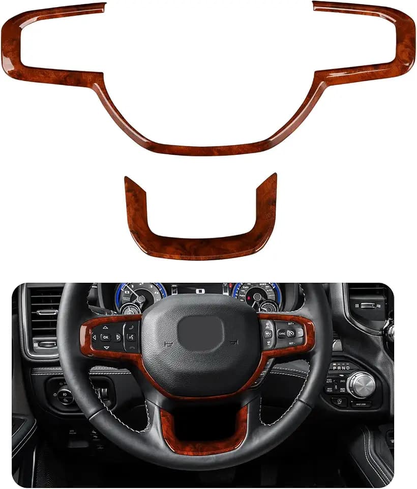 Car Trim Wood Grain Cover Decals Sticker fits for Dodge 1500 2019 2020 2021 2022 2023 2024 2025 2026 Accessories