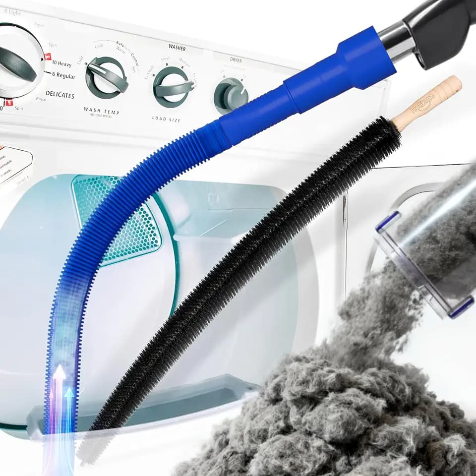 Holikme Dryer Vent Cleaner Kit 2Pack - Lint Vacuum Attachment & Brush