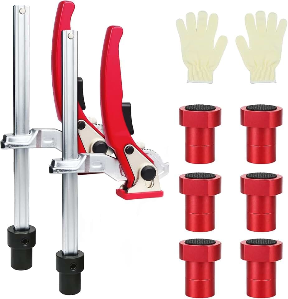 Bankhaken 20mm Set mit Hebelzwinge und Niederhalter Verstellbare Schnellspannpresse, Aluminiumlegierung Tischklemmen Spannelement, Tischpressenhalterung für Werkbank Schnellspannzwinge