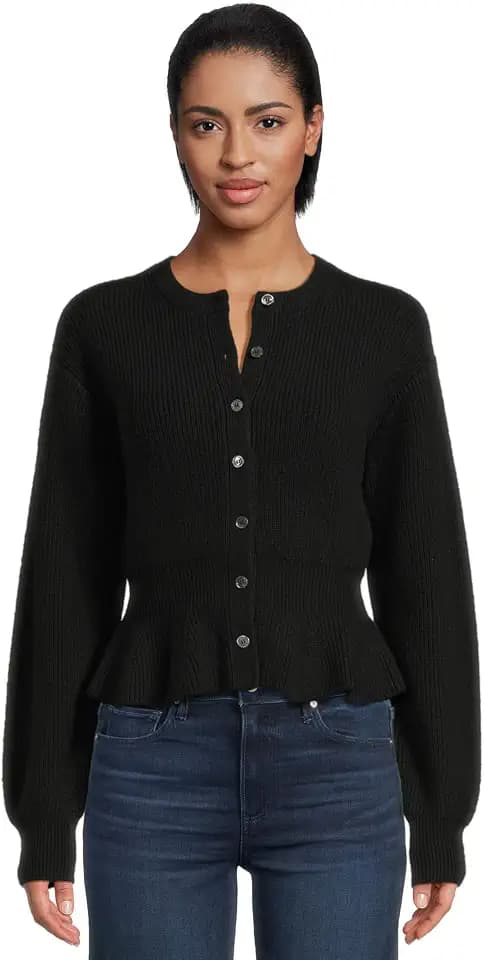 PAIGE Women's Roslin Cardigan, Black, Medium
