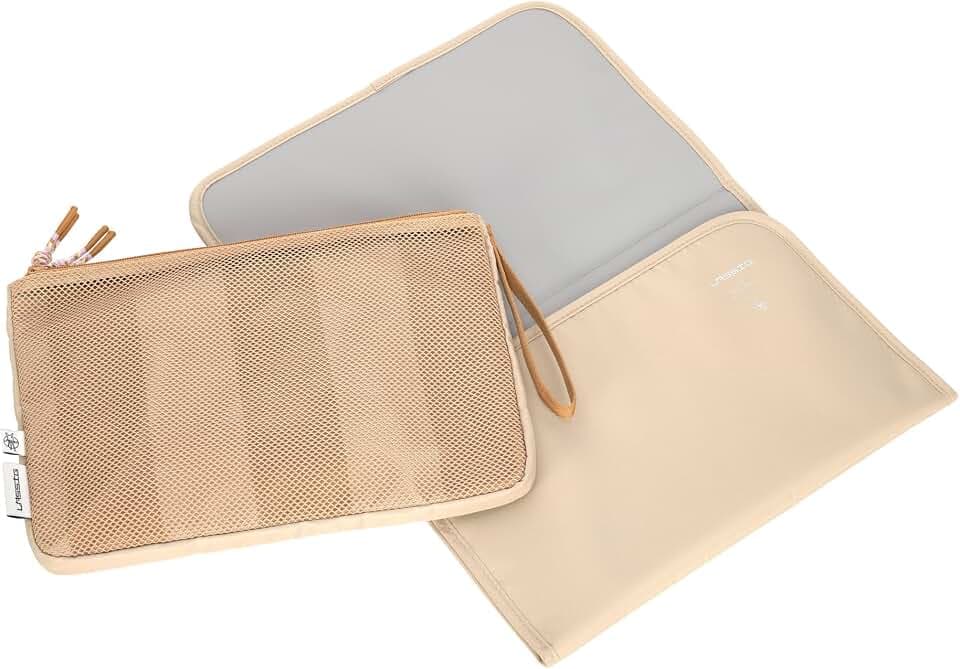 LÄSSIG Baby Windeltasche mit Wickelunterlage für unterwegs/Casual Changing Organizer beige/camel