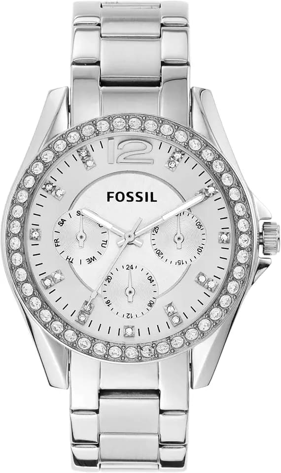 Fossil Women's Watch, Riley Quartz Stainless Steel Multifunction Watch for Women