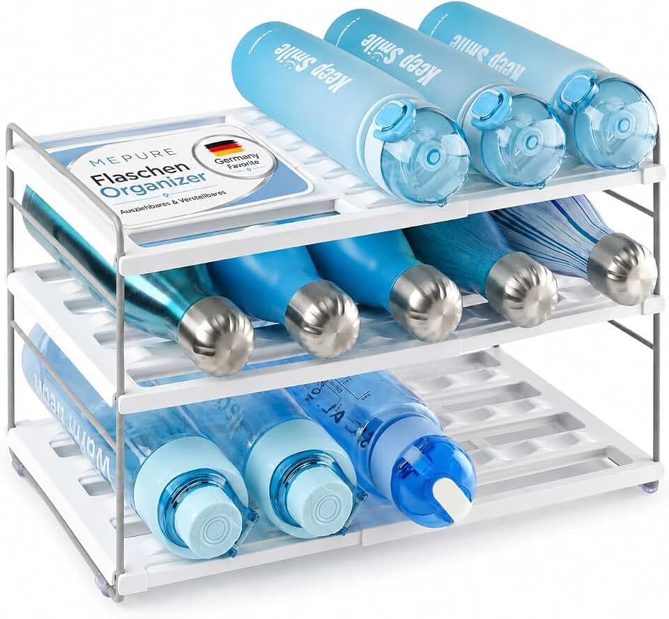 Flaschen Organizer, ausziehbar & verstellbar, Kühlschrank Organizer