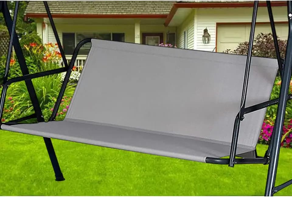 Hollywoodschaukel Sitzfläche Ersatz, Hollywoodschaukel Sitzbezug, Ersatz-Schaukel Sitzbezug für Hollywoodschaukel, Stoff für Hollywoodschaukel Sitzfläche 600D-Oxford-Gewebe (138*50*50cm,Grau)