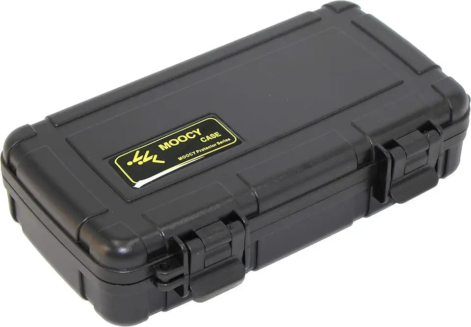 8" Small Hard Case with Pluck Foam Insert, 8.6 x 4.9 x 1.9 Inch - Protective Waterproof Plastic Tiny Box for Storage Medical item, Micro Tools - Lockable, Portable for Travel
