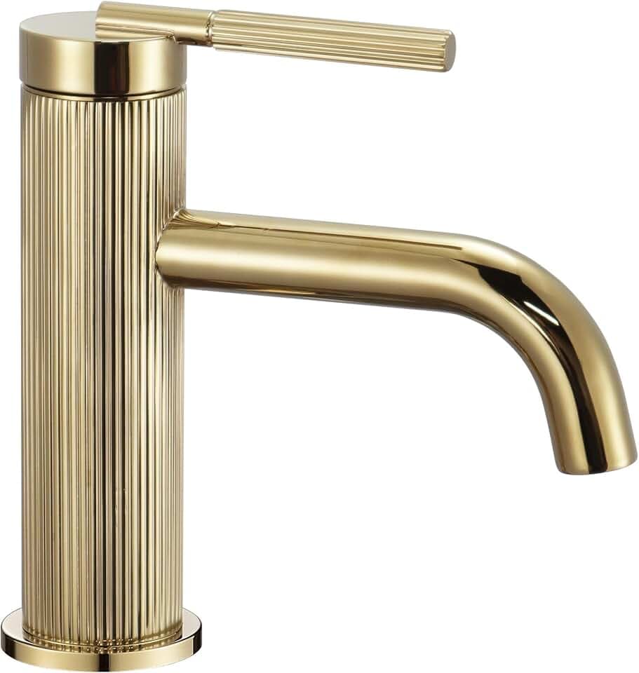Rea Einhebel-Waschtischarmatur Js-B348G Argon Low Gold, Messing, Modernes Design - 11X5X16,5CM