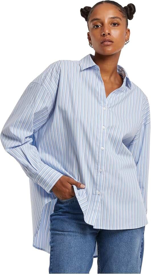 Urban Classics Ladies Oversized Striped Blouse