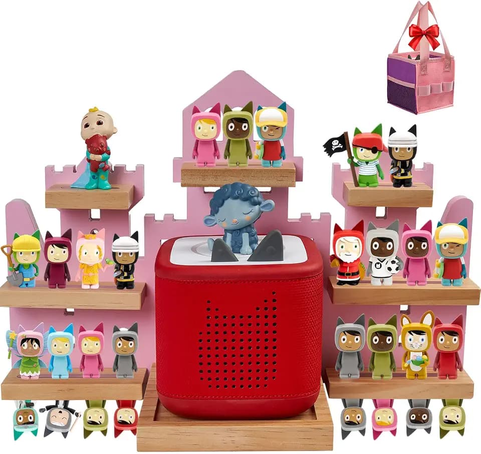 Gieanoo Toniebox Regal für Toniebox2/1, Rosa Schloss Magnetisch Tonie Regal
