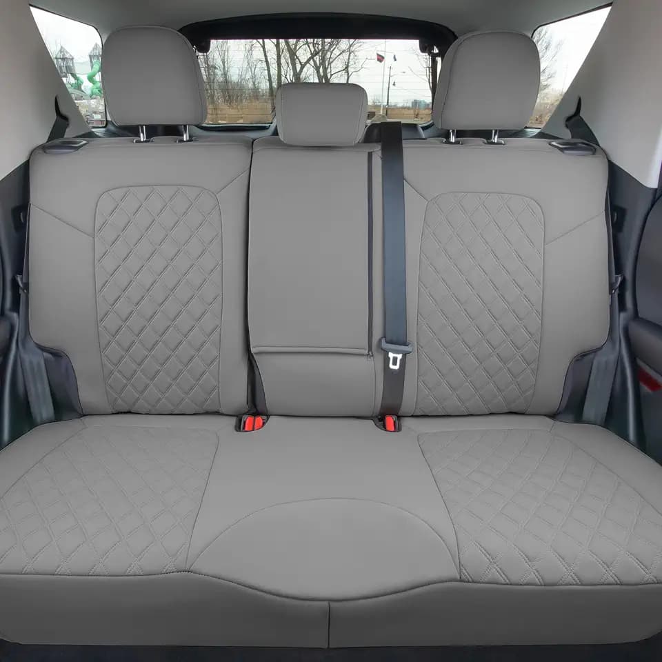 FH Group Custom Fit Car Seat Covers Specifically Made for 2021-2024 Ford Bronco Sport, Ultraflex Neoprene Water Resistant Automotive Seat Covers - Rear Set Solid Gray