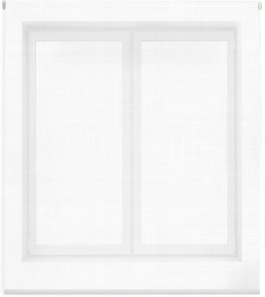 Blindecor Fensterrollo, lichtdurchlässig, Weiß, 100 x 180 cm (BxH) / Stoffmaß 97 x 175 cm