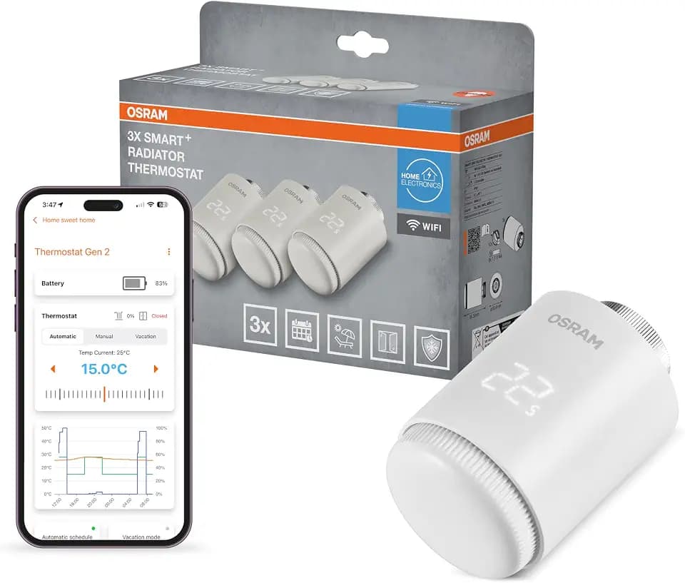 SMART+ WiFi Smartes Heizkörperthermostat, Gen2, Triple Pack