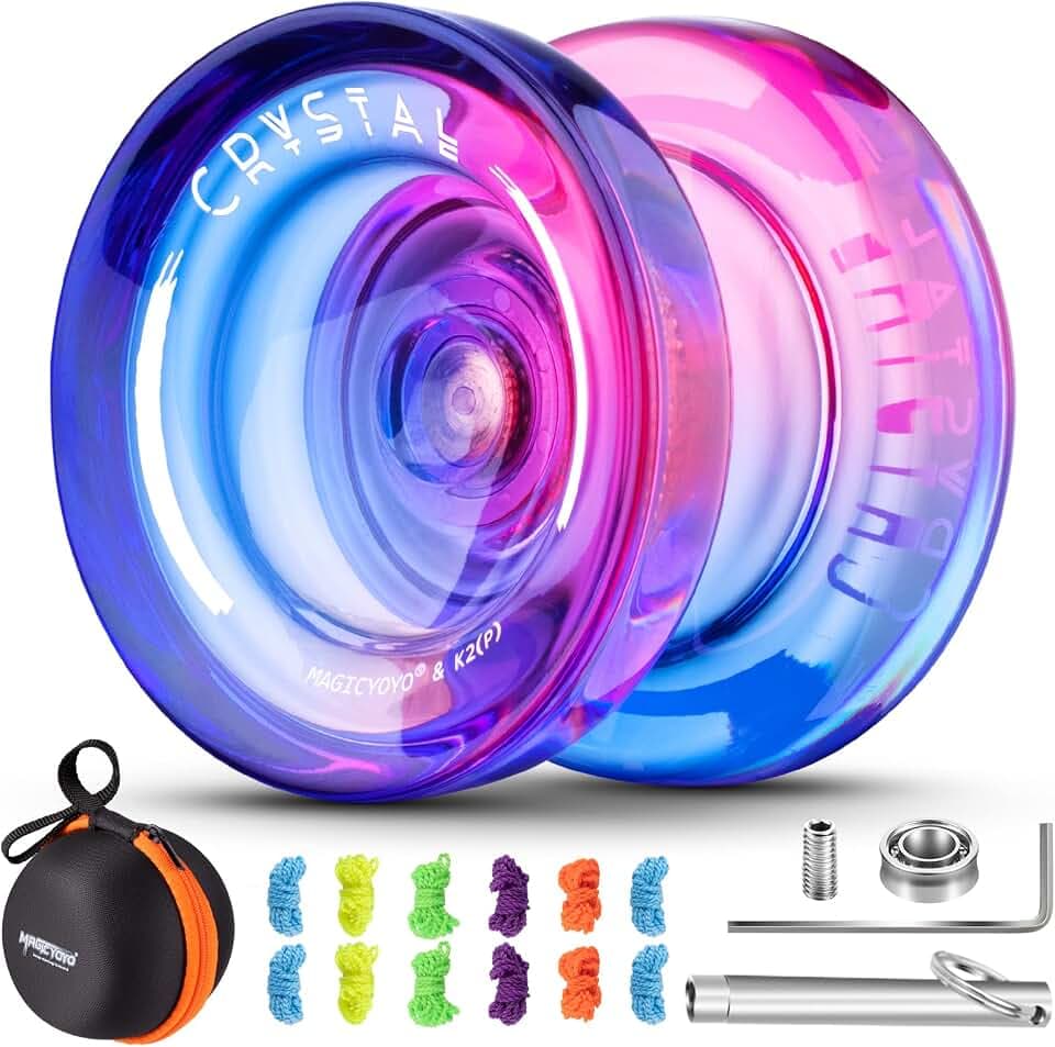 MAGICYOYO Responsive JoJo für Kinder, Profi JoJo K2 Kristall Rosa Lila