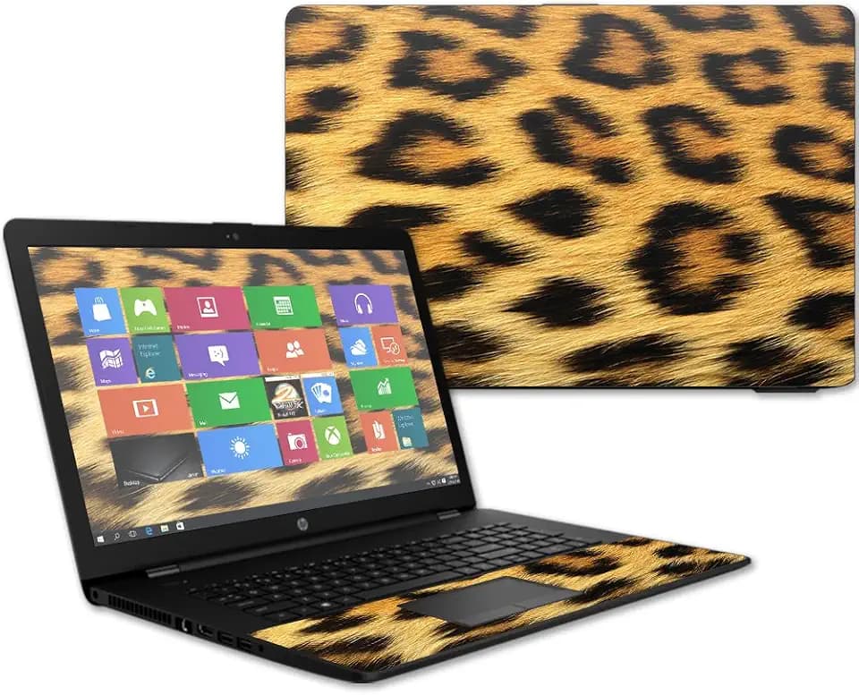 MightySkins Skin Compatible with HP 17t Laptop 17.3" (2017) - Cheetah | Protective, Durable, and Unique Vinyl Decal wrap Cover | Easy to Apply, Remove, and Change Styles | Made in The USA
