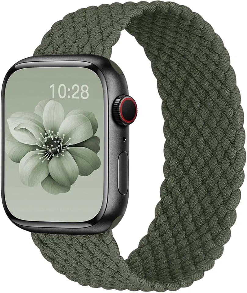 Braided Solo Loop for Apple Watch Band 40mm 42mm 41mm 38mm 44mm 46mm 45mm Ultra/3 2 49mm Men/Women,Stretchy Nylon Sport wristband Strap for iWatch Bands Series 11/10/9/8/7/6 5/4/3/SE 40 44 42 45 46 mm