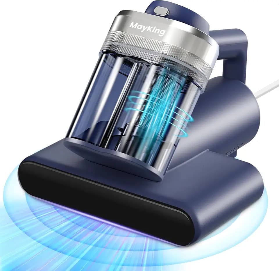 Milbensauger mit UV-Licht & Staubdetektion, Allergenentfernung, Blau