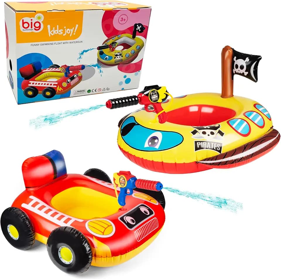 10Leccion Kids Pool Floats for Toddlers Ages 3-8, Fun Summer Water Toys
