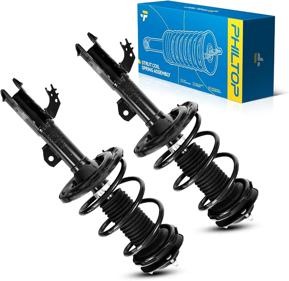 PHILTOP Front Strut Shock Absorber Assembly w/Coil Spring for Camry 2pcs