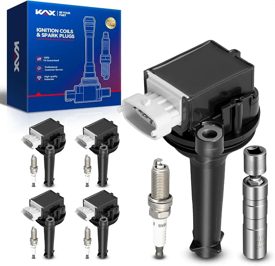 KAX 5 Ignition Coils & 5 Spark Plugs Set for S60 S40 C70 C30 XC70