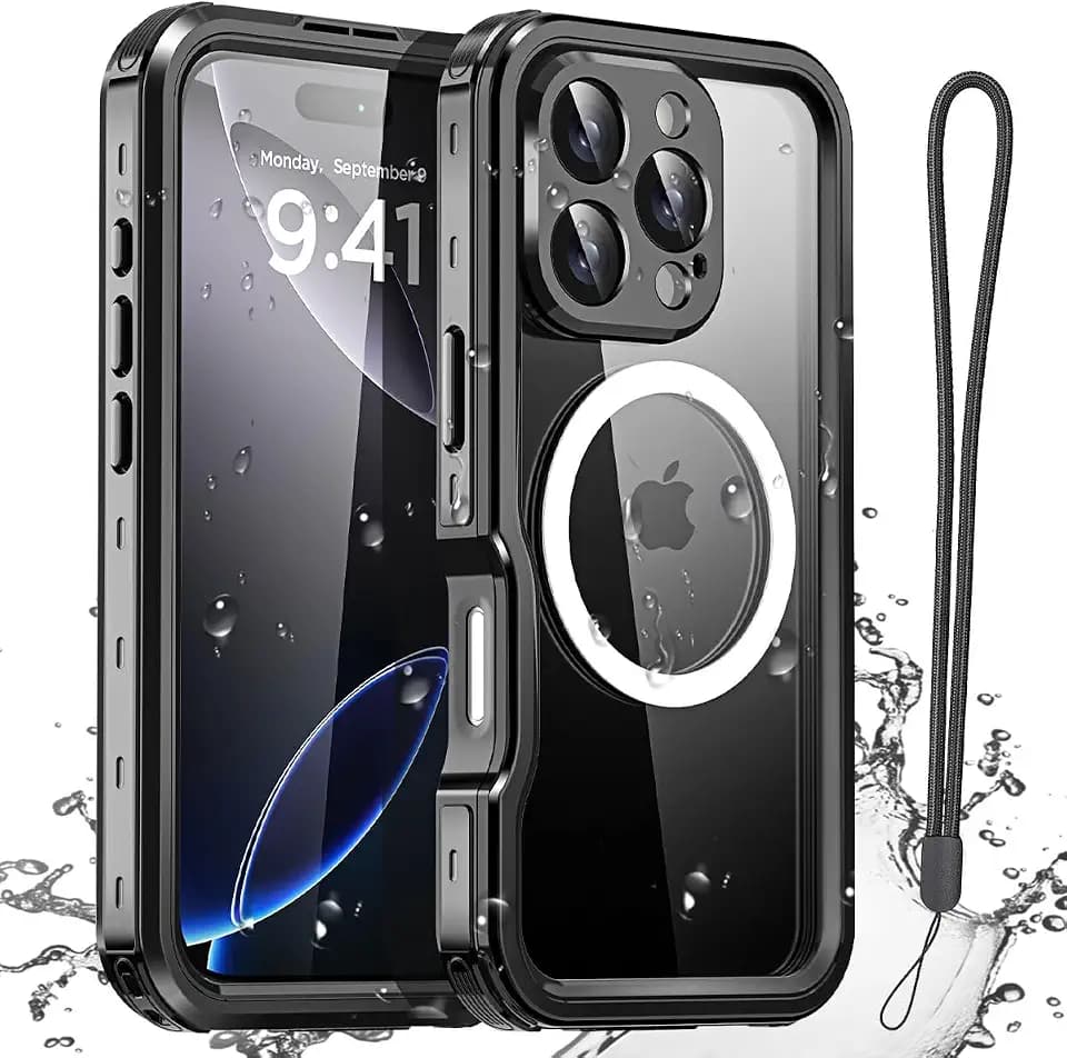 AICase Waterproof Case for iPhone 16 Pro(6.3") with MagSafe Snowproof,Dustproof and Shockproof,IP68 Certified Real 360 Full Body Protection Fully Sealed Underwater Cover for iPhone 16Pro