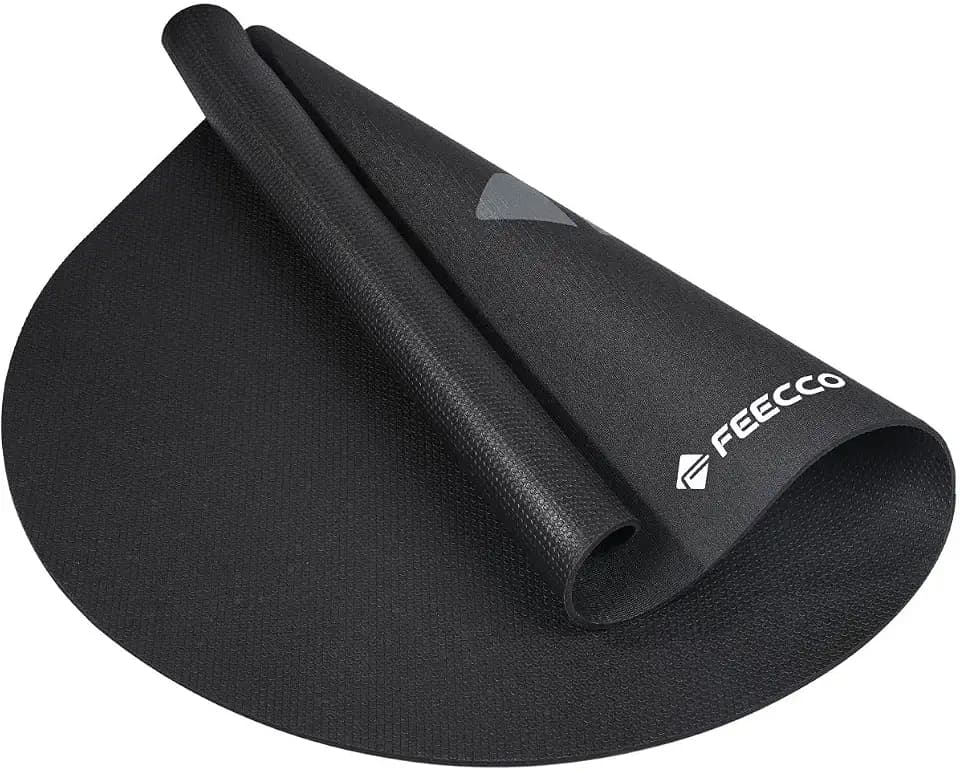 Feecco Springseilmatte, Rutschfeste 7mm Ultra-Dicke PVC Matte mit Hoher Dichte