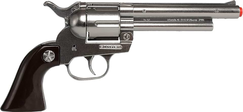 Gonher 121/0 - Revolver Cowboy 12-Schuss, stahlfarbend