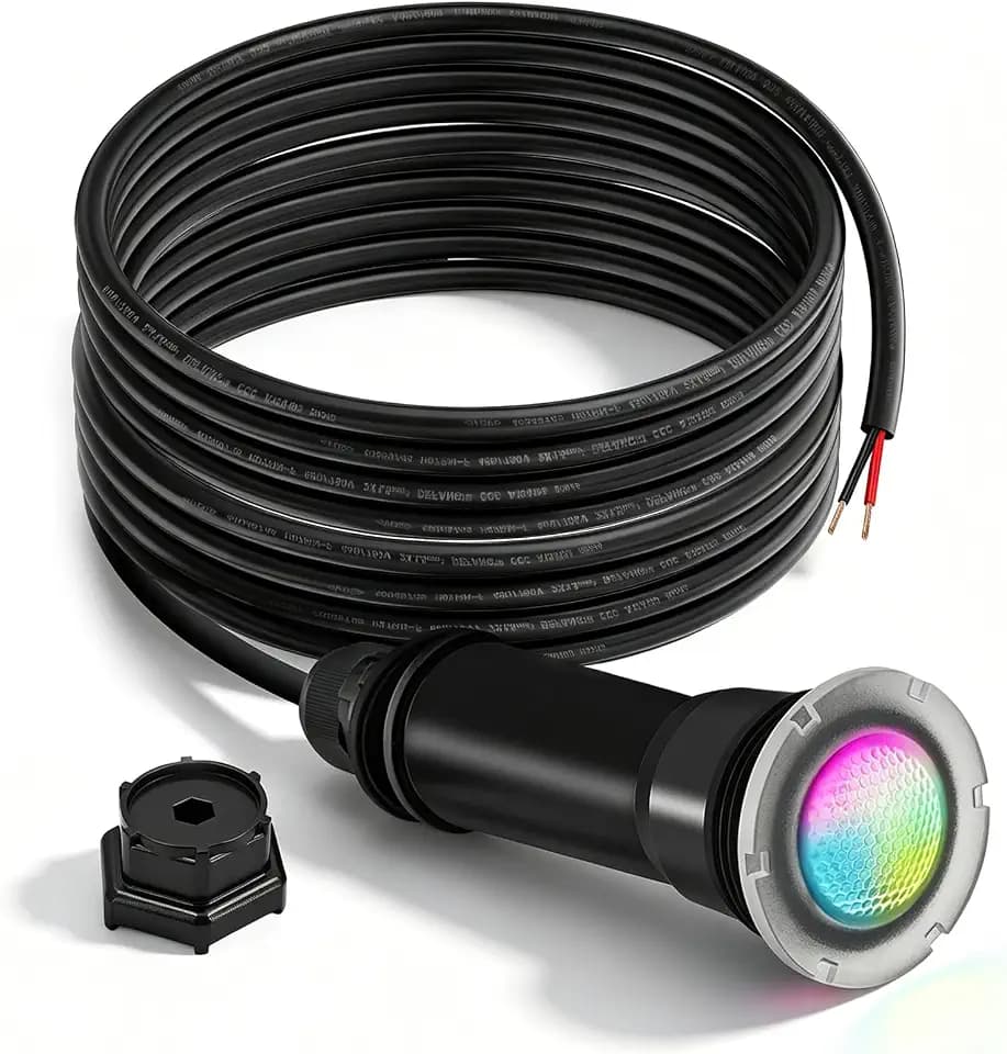 1.5Inch LED Pool Lights for GloBrite 602054 with 50ft Cord AC12V 18W IP68