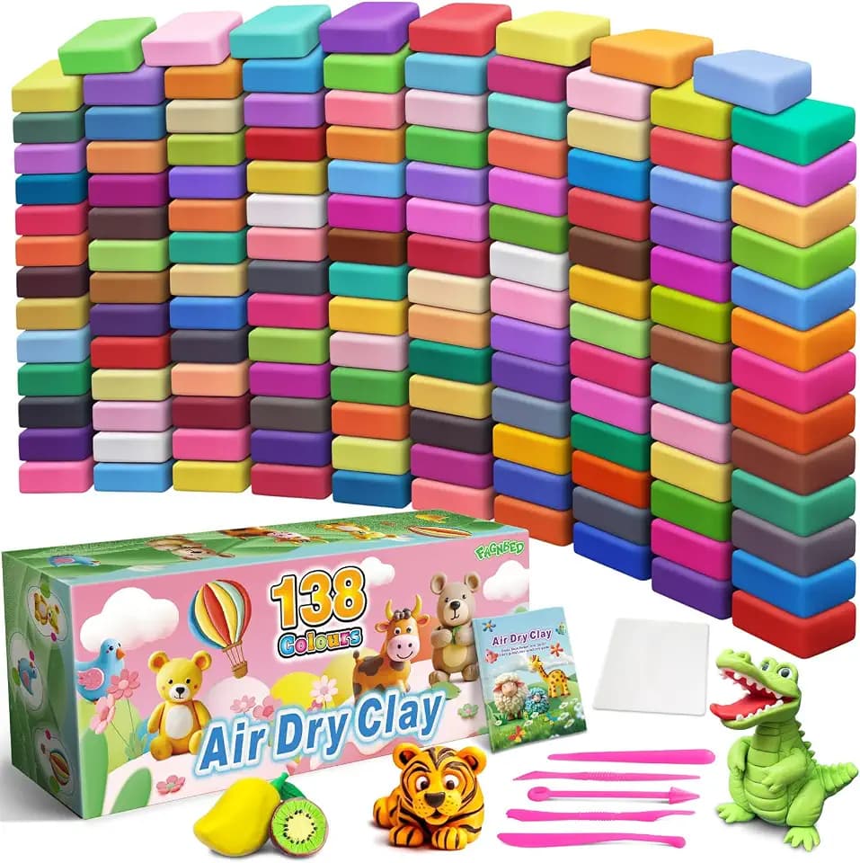 Air Dry Clay 138 Colors, Modeling Magic Clay Gift for Kids