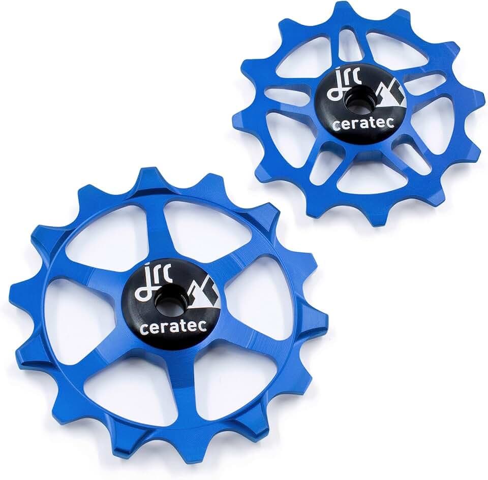 JRC Components Ceramic Derailleur Pulley Wheels | Pair of 14&12T Hybrid Ceramic Bearing - MTB Bike Rear Derailleur Wheels