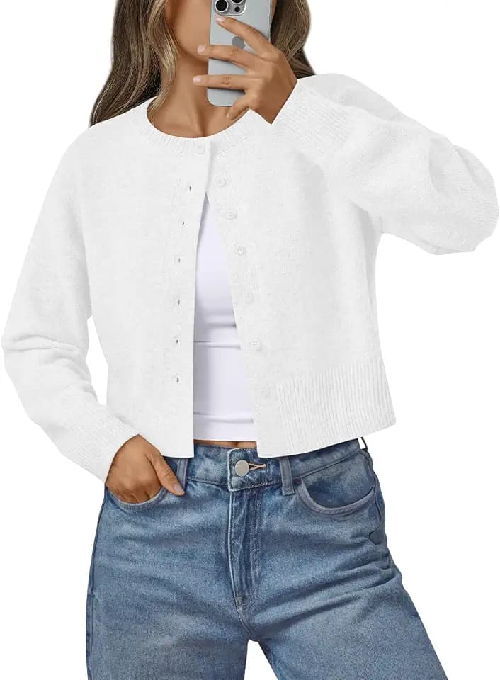 LILLUSORY Womens Lightweight Cardigan Cropped Knit Fall Cute Sweaters 2026