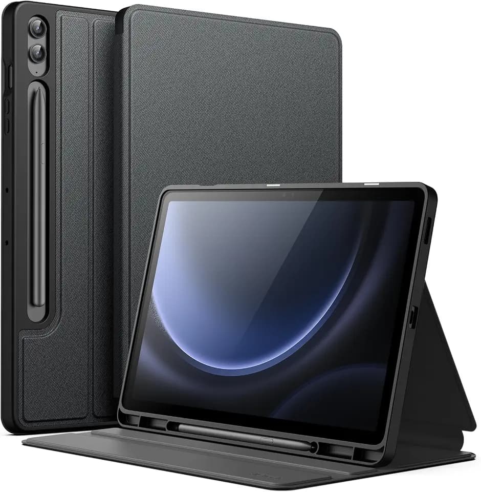 JETech Folio Case for Samsung Galaxy Tab S9 FE Plus, Black