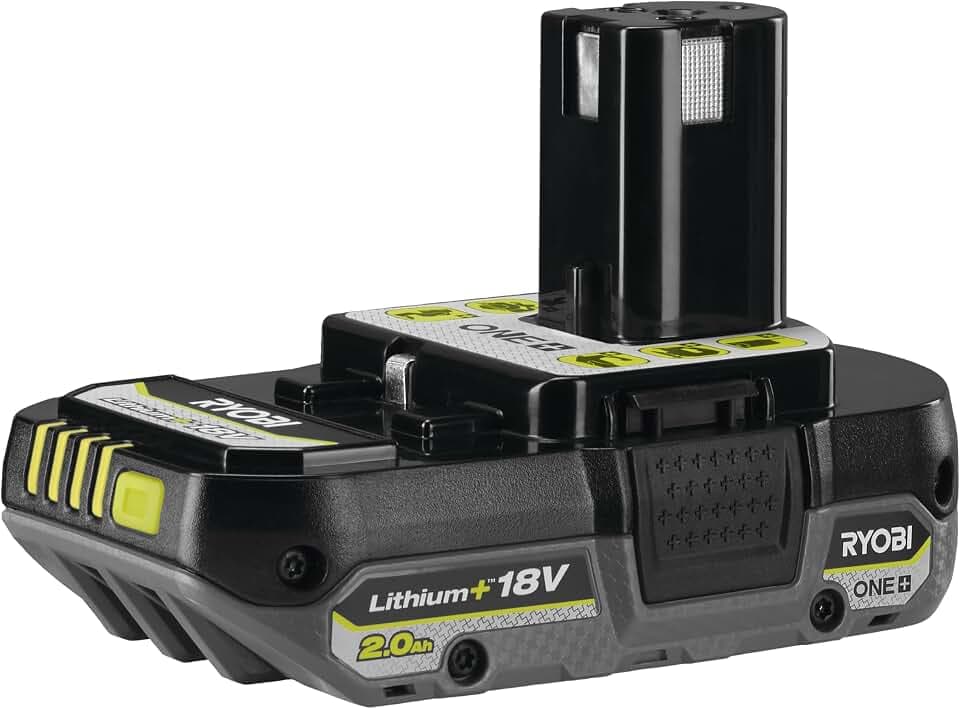 RYOBI 18 V ONE+ HP 2,0 Ah Lithium+ Akku RB1820C, IntelliCell-Technologie, kompakt und stoßfest