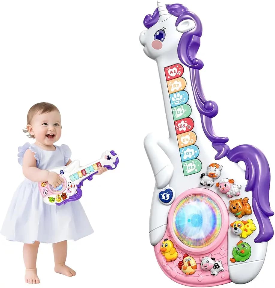 Musikalisches Gitarre & Klavier Spielzeug für Baby ab 1 2 Jahr