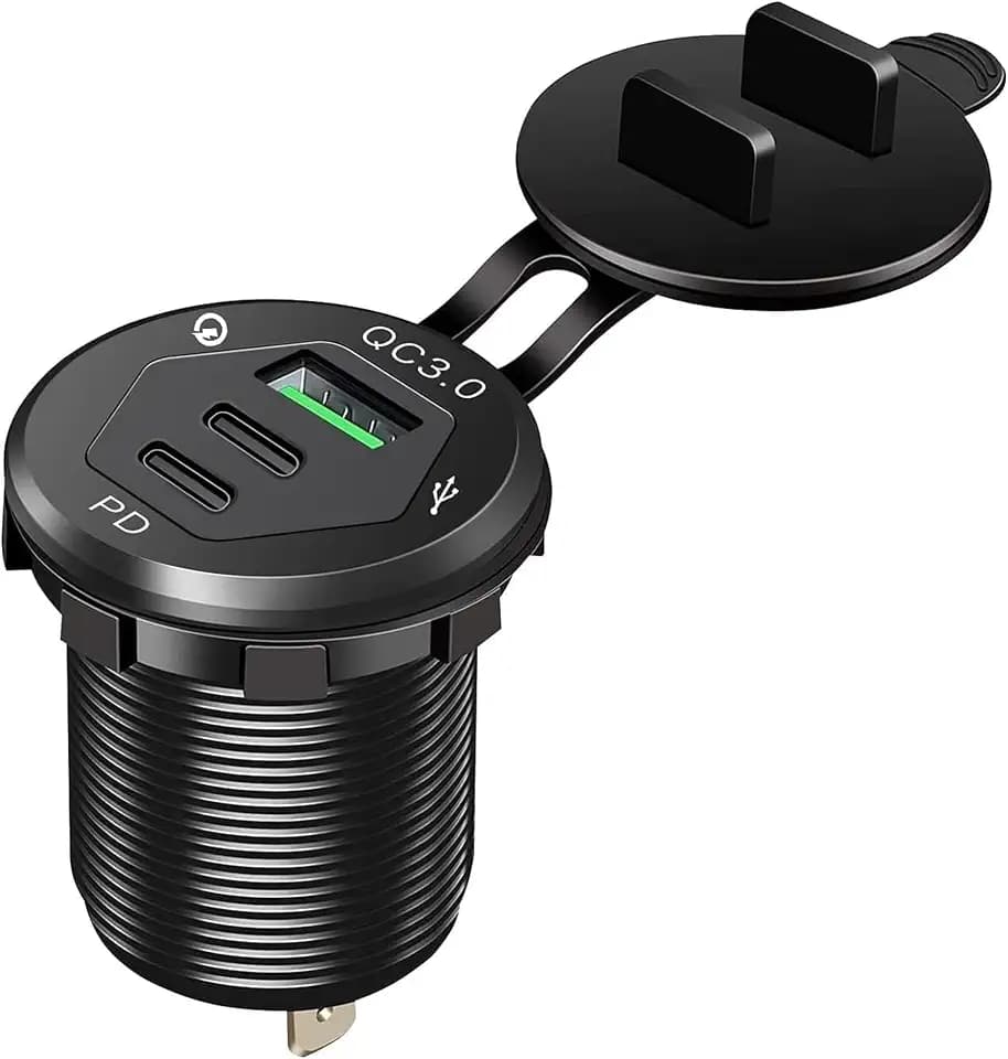Offgridtec Kfz-Ladeadapter Triple-USB-Steckdose 12V/24V, 2 USB-C, 1 USB-A