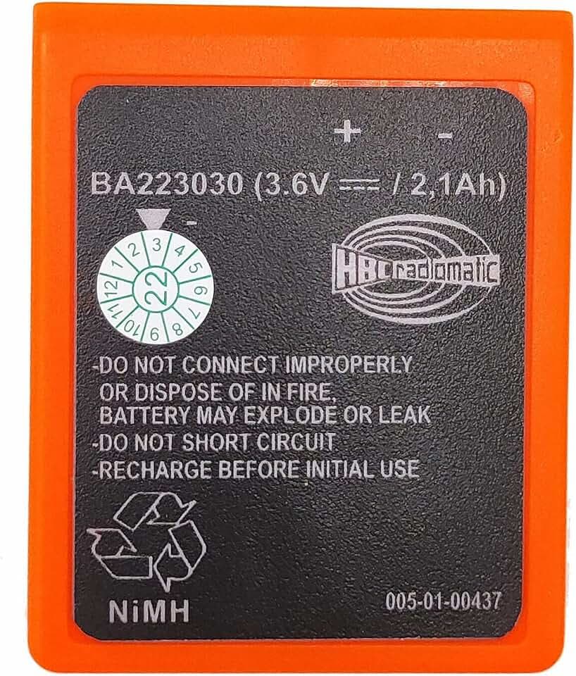 3.6V 2100mAh BA223030 Rechargeable Battery for HBC Crane Remote Control