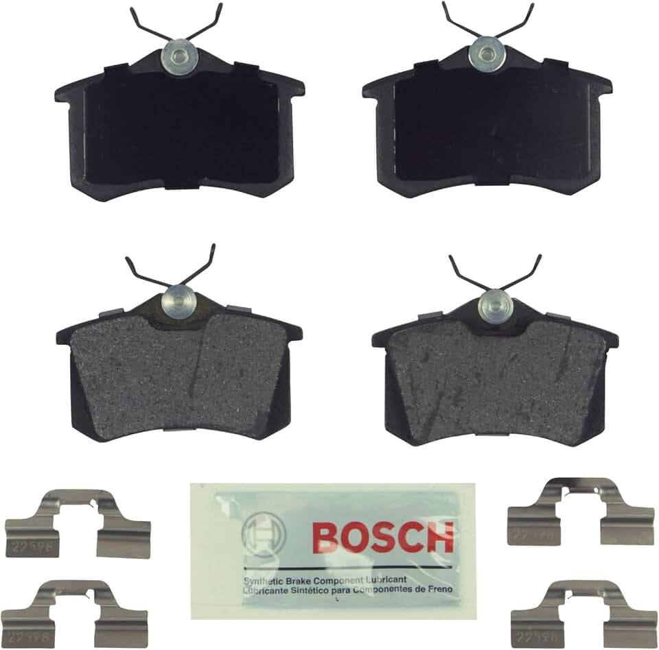 BOSCH BE340H Blue Semi-Metallic Disc Brake Pad Set with Hardware - Rear