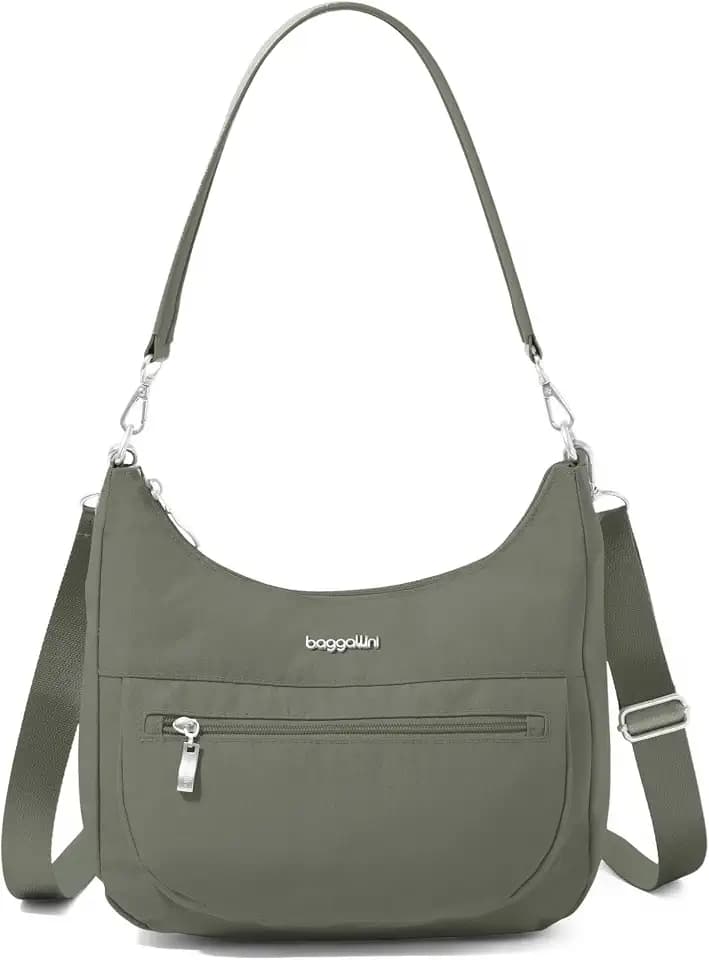 Baggallini Modern Pocket Half Moon 11"x10.5" Shoulder Women W/Replaceable Straps Converts to Crossbody Bag