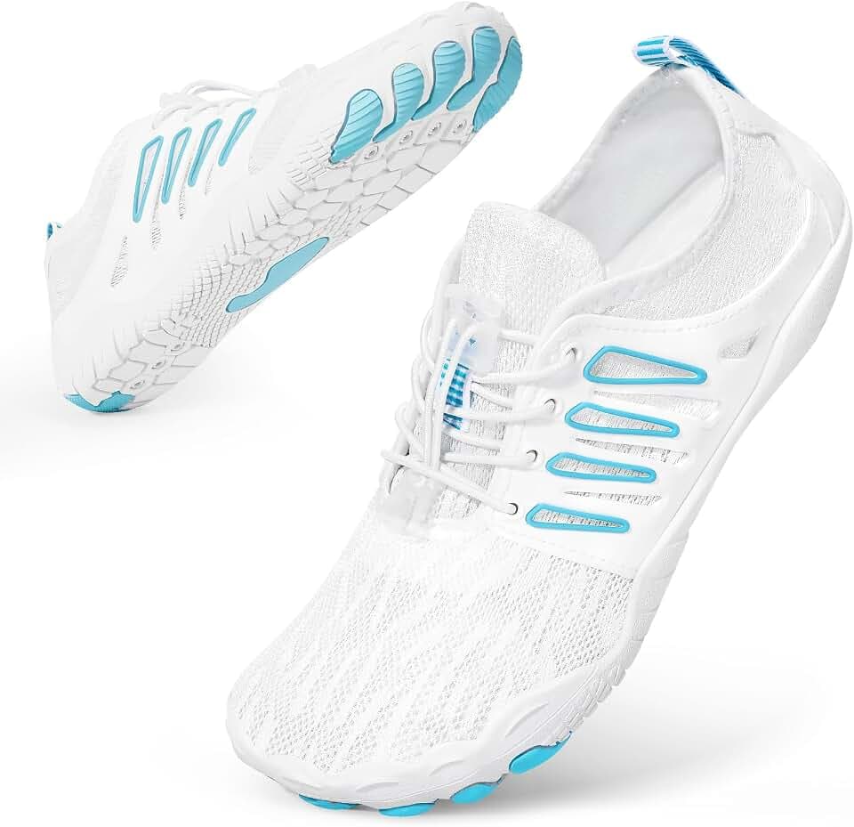 Barfuss Schuhe Damen Herren Sommer Barfußschuhe Damen Schnell Trocknend Badeschuhe mit Breite Zehenbox und Zero-Drop Sohle Unisex Barfussschuhe Traillaufschuhe Fitnessschuhe